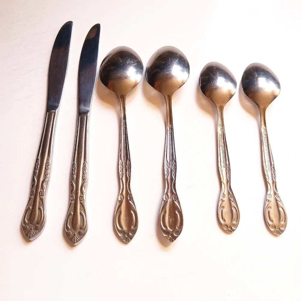 Hanford Forge Stainless Steel GREENWICH Flatware Korea 6 Pieces